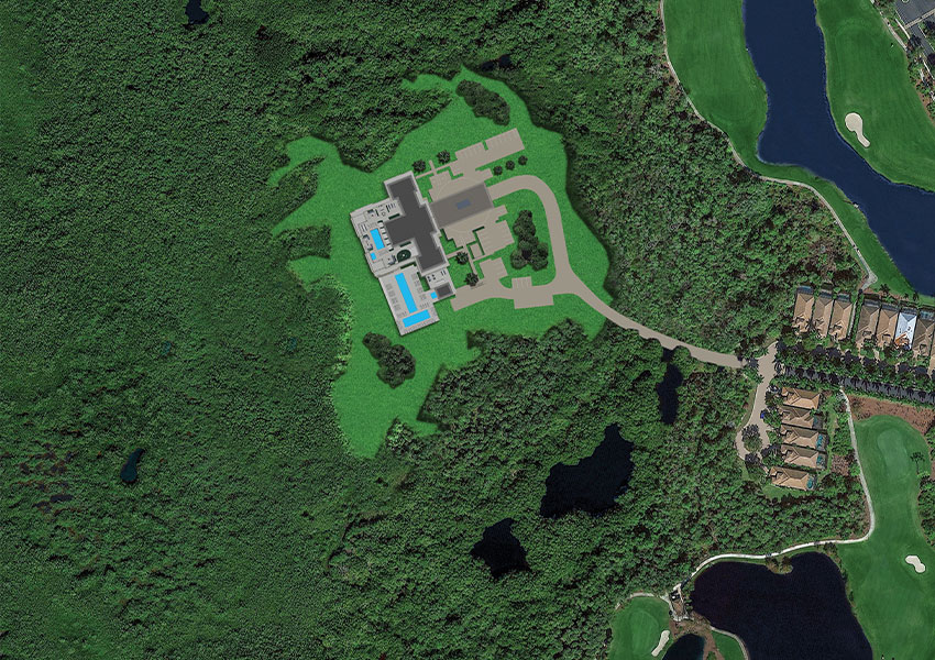 the site plan of the island